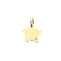 pendentif or en forme d'étoile (0,55 g - 15 x 12), pequeño, or 18 carats (750 mm), non applicable
