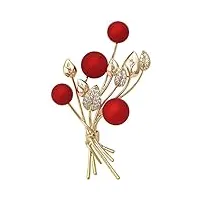 party brooch brooches brooch elegant red spherical bouquet pins and brooches for women's clothing accessories brooches pin banquet brooch pins clothing accessories