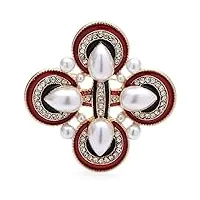 women's cross brooches for women unisex rhinestone party office brooch pins gifts brooches for women
