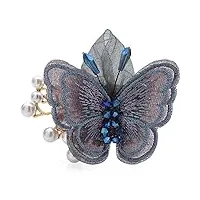 women's lapel pin large lace butterfly brooches for women unisex insect beauty butterfly party office brooch pin gifts brooches for women (color : black)