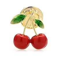 women's summer cherry collar pins for women fruits shirt dress brooch pins gifts brooches for women