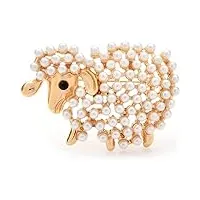 women's sheep brooches for women unisex lovely goat animal party casual brooch pins gifts brooches for women (color : gold, size : 1.96 inch)
