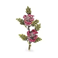 women's accessory jewelry rhinestone rose flower brooches for women pink flower casual party brooch pin gifts brooches for women