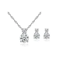 talcus mode 925 ensembles de bijoux en argent compatibles avec les femmes saint valentin luxe cristal hibou minimalisme boucles d'oreilles colliers ensemble cadeaux pour filles