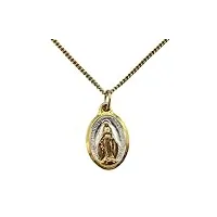 seral parure médaille vierge miraculeuse - made in lourdes (or fin 24 carats et argent)