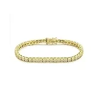 rc-bkkxxeav bracelet de tennis en moissanite avec serrure à combinaison, plaqué argent s925, or blanc 18 carats, bracelet de mariage for hommes et femmes (color : yellow gold color, size : 14cm)