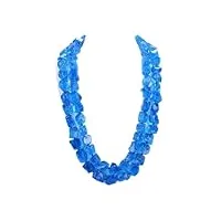 arrase colliers pour femme bijoux 17x19mm naturel pépite bleue verre brut quartz collier for femmes remplir