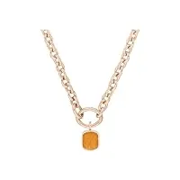 s.oliver 2037969 collier avec pendentif en acier inoxydable pour femme avec aventurine 45 + 5 cm or rose livré dans une boîte cadeau