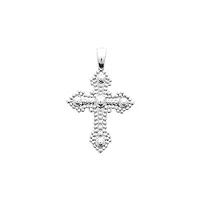 tata gisèle pendentif en argent 925/000 rhodié - motif croix - look baroque gothique