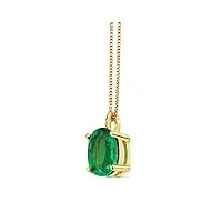 collier 42cm de la chaîne en or 18 carats. emerald 0.79ct. [ac0920]