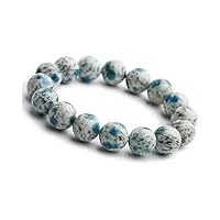 haoduoo bracelet 13mm véritable pakistan naturel k2 granit azurite pierre précieuse perles rondes bracelet aaaa