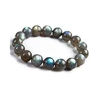 haoduoo bracelet bracelet pierre gemme cristal perle ronde bracelet labradorite naturelle 12mm