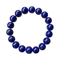 haoduoo bracelet 11mm naturel bleu profond lapis lazuli pierre précieuse cristal perle ronde femmes bracelet extensible aaaaa