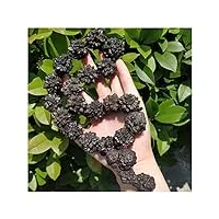 voggwbmq quartz naturel noir diamant cristaux minerai seer pierres fabrication de bijoux bracelet cool homme cadeau mzogodwi (color : string of beads)