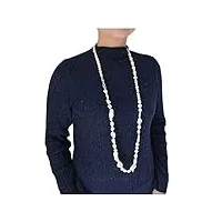 axhnguqb colliers pour femme 2021 mode dame longue perle collier naturel baroque perle ronde perle fournitures de fête de mariage chandail collier remplir
