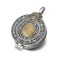 collier pendentif gothique nine palace gossip pour hommes en argent sterling s925, argent, pendentif + chaîne 70 cm