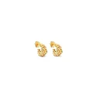 giovanni raspini boucles d'oreilles cercle coral petits argent 925 doré 11929, 4, argent, pas de gemme