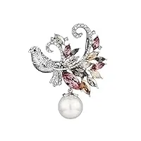 broche phoenix corsage incrusté de cristal, strass, épingle de collier pour clips de collier faits à la main, épingle à revers de luxe haut de gamme