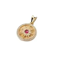seidayee collier pendentif pierre de naissance en or 14 carats, or rose ou platine - cadeau luxueux, créatif et personnalisé avec des diamants (or blanc 14k l)