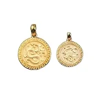 seidayee pendentif dragon et phénix en or 18 carats - collier à breloques du zodiaque chinois unisexe (platine 950 s)