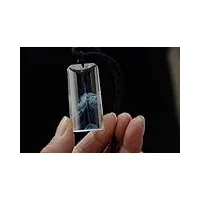 dsxjeznj rare pendentif en quartz cristal de rutile bleu clair naturel 1,85 pouces spirituel spécimen de cristal