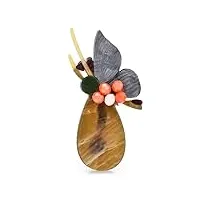 broches et épingles papillon en acrylique pour filles broches pour femmes unisexe insectes party broche pins, métal zinc fer