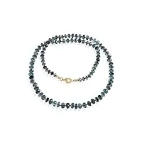 gemstone couture collier de perles de topaze bleue de londres pour femmes, rondelles à facettes, pierres précieuses naturelles fabriquées en argent 925, bijoux pour elle - 47 cm