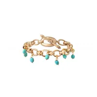 bracelet chaîne féminin howlite i turquoise