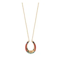 collier sautoir turquoise perles du japon - rouge