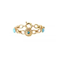 bracelet chaîne intemporel cristal prestige - turquoise