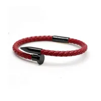 duvernet bracelet clou de coeur bordeaux onyx - 170 mm