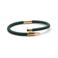duvernet bracelet clou de coeur vert or - 190 mm