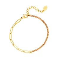 bracelet mila zircon petite chaîne - or