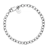 rosefield oval chainlink bracelets acier inoxydable 316l jbocs-j594 - femme - 316l stainless steel