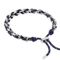 pdpaola midnight rope and chain bracelets argent pu02-687-u - femme - polyester