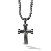 david yurman pendentif chevron cross en argent sterling