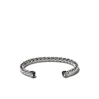 david yurman bracelet en argent sterling cable cuff serti d'onyx