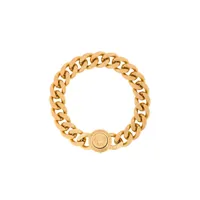 versace bracelet à breloque logo - or