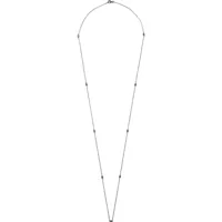 loquet collier en chaîne orné de saphirs - métallisé