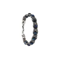 emanuele bicocchi bracelet orné de perles - bleu