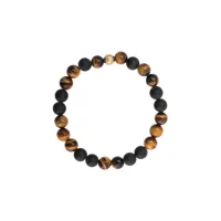 nialaya jewelry elasticated stone bracelet - marron