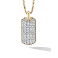 david yurman pendentif streamline en or jaune 18ct serti de diamants