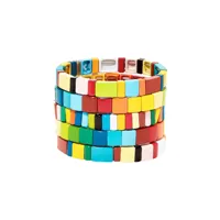 roxanne assoulin lot de cinq bracelets rainbow brite - bleu