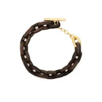 parts of four bracelet en chaîne à fermoir t - marron