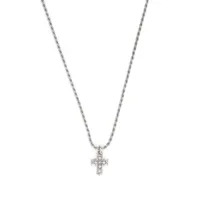 emanuele bicocchi collier à pendentif croix - argent