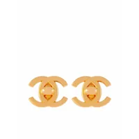 chanel pre-owned boucles d'oreilles clips à logo cc (1995)