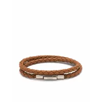 tod's bracelet à design tressé - marron