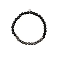 tateossian bracelet à perles - noir
