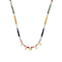 roxanne first collier good vibes en or 14ct serti de saphirs - multicolore