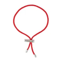 nialaya jewelry bracelet à logo gravé - rouge
